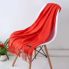 Load image into Gallery viewer, Desgine Brand Solid Women Cashmere Scarf Autumn Winter Warm Shawls Wraps 2024Men's Pashmina Tassels Scarves Female Foulard Mujer