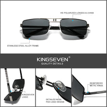 Load image into Gallery viewer, KINGSEVEN Polarized Vintage Sunglasses - Stainless Steel Frame, Driving Fishing