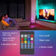 Load image into Gallery viewer, TV Backlight Music Sync USB Powered RGB LED Strip Light for 15 - 80 Inch TV, Mirror, PC