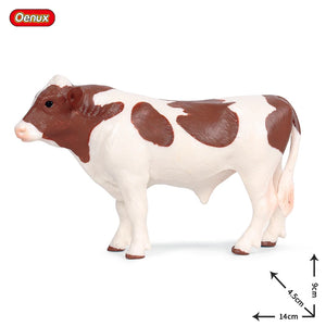 Cute Farm Animals Milk Cow Cattle Calf Angus Bull OX Buffalo Model Action Figures Toy
