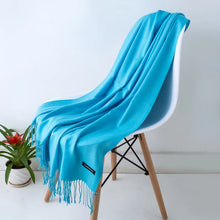 Load image into Gallery viewer, Desgine Brand Solid Women Cashmere Scarf Autumn Winter Warm Shawls Wraps 2024Men's Pashmina Tassels Scarves Female Foulard Mujer