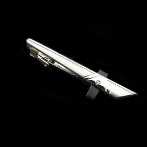 Men's Stainless Steel Tie Clip - Chrome Necktie Clasp Pin Wedding Gift Jewelry