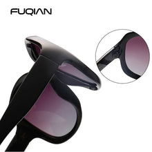Load image into Gallery viewer, FUQIAN Brand Design Elegant Polarized Oversized Round Sunglasses Women Simple Fashion Big Plastic Ladies Sun Glasses UV400