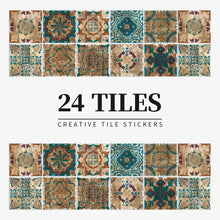 Load image into Gallery viewer, 24pcs/set Light Color Tiles Sticker Wall Stickers Kitchen Bathroom Home Renovation Wallpaper Waterproof Self-adhesive Wall Decal
