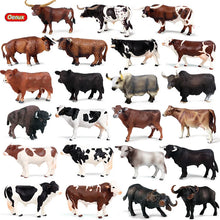 Load image into Gallery viewer, Cute Farm Animals Milk Cow Cattle Calf Angus Bull OX Buffalo Model Action Figures Toy