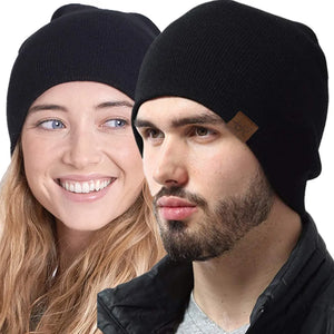 Unisex Knitted Winter Beanie Hat with Fur Lining - Warm Outdoor Sports Cap