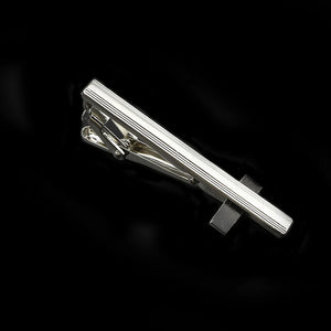 Men's Stainless Steel Tie Clip - Chrome Necktie Clasp Pin Wedding Gift Jewelry