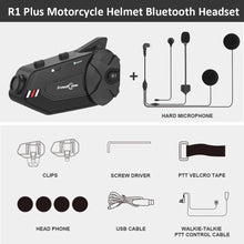 Load image into Gallery viewer, Freedconn R1Plus Bluetooth Motorcycle Intercom Helmet Headset Wifi APP Speaker Headphone Motorbike Interphone Motor Dash Cam Dvr