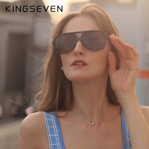 KINGSEVEN Retro Pilot Sunglasses: Vintage Large Frame UV Protection Shades