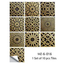 Load image into Gallery viewer, 10pcs Retro Pattern Matte Surface Tiles Sticker Transfers Covers for Kitchen Bathroom Tables Floor Hard-wearing Art Wall Decals