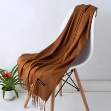 Load image into Gallery viewer, Desgine Brand Solid Women Cashmere Scarf Autumn Winter Warm Shawls Wraps 2024Men's Pashmina Tassels Scarves Female Foulard Mujer