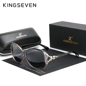 KINGSEVEN HD Polarized Sunglasses - Retro Big Frame Luxury Designer Eyewear for Women