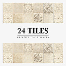Load image into Gallery viewer, 24pcs/set Light Color Tiles Sticker Wall Stickers Kitchen Bathroom Home Renovation Wallpaper Waterproof Self-adhesive Wall Decal