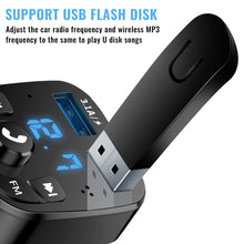 Load image into Gallery viewer, Car Fm Transmitter Bluetooth 5.0 Aux Handsfree Wireless Car Kit Dual Usb Car Charger Auto Radio Fm Modulator Mp3 Player Adapter