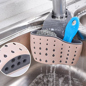 Hanging Sink Holder: Adjustable Drain Basket for Kitchen and Bathroom