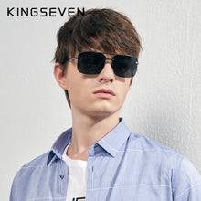 Load image into Gallery viewer, KINGSEVEN Semi-Rimless Polarized Sunglasses - Vintage Alloy Men Women Eyewear