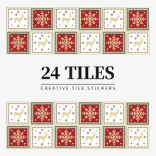 Load image into Gallery viewer, 24pcs/set Light Color Tiles Sticker Wall Stickers Kitchen Bathroom Home Renovation Wallpaper Waterproof Self-adhesive Wall Decal