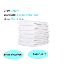 Load image into Gallery viewer, Happyflute New Desig Hot Sale 4Pcs OS Pocket Diaper Washable&amp;Reusable Absorbent Ecological Diaper Cover Adjustable Baby Nappy