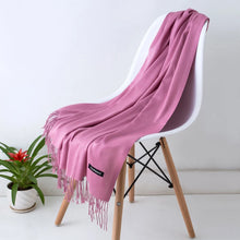 Load image into Gallery viewer, Desgine Brand Solid Women Cashmere Scarf Autumn Winter Warm Shawls Wraps 2024Men's Pashmina Tassels Scarves Female Foulard Mujer