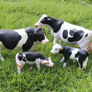 Cute Farm Animals Milk Cow Cattle Calf Angus Bull OX Buffalo Model Action Figures Toy