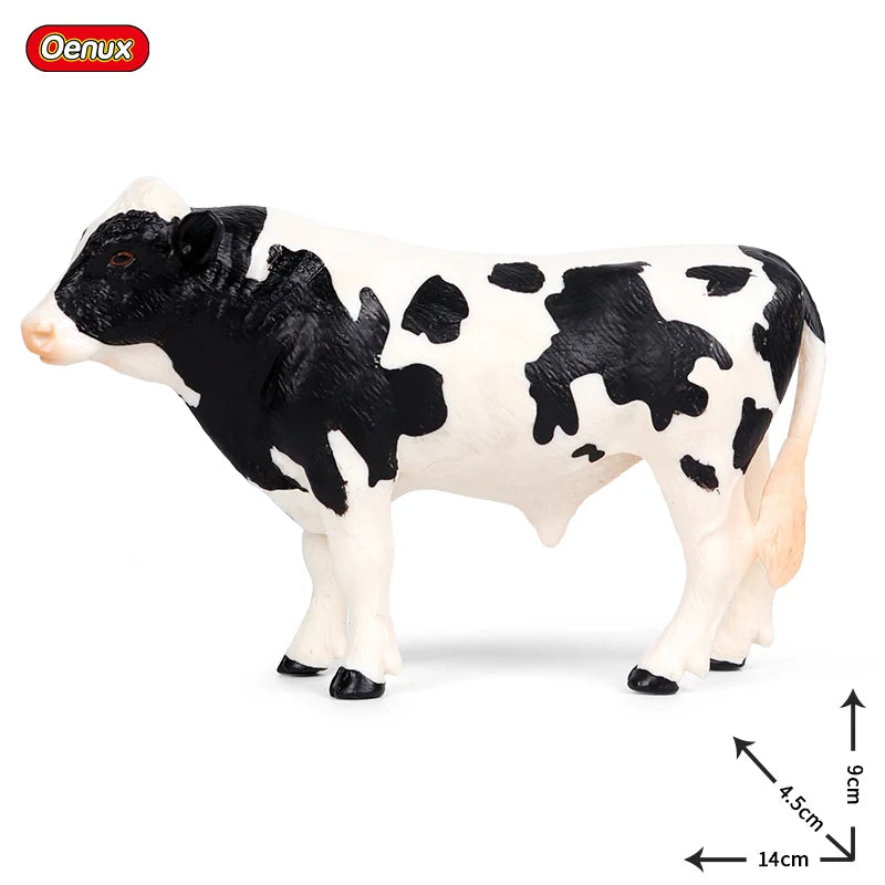 Cute Farm Animals Milk Cow Cattle Calf Angus Bull OX Buffalo Model Action Figures Toy