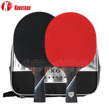 Load image into Gallery viewer, KOKUTAKU ITTF professional 4/5/6 Star ping pong racket Carbon table tennis racket bat paddle set pimples in rubber with bag
