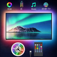 Load image into Gallery viewer, TV Backlight Music Sync USB Powered RGB LED Strip Light for 15 - 80 Inch TV, Mirror, PC