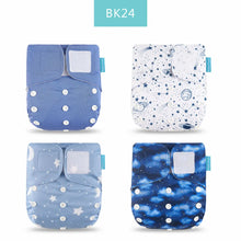 Load image into Gallery viewer, Happyflute New Desig Hot Sale 4Pcs OS Pocket Diaper Washable&amp;Reusable Absorbent Ecological Diaper Cover Adjustable Baby Nappy