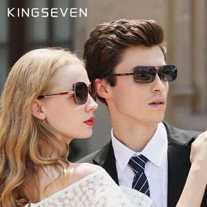 KingSeven Vintage Polarized Sunglasses Retro Designer Square Men's Shades UV400