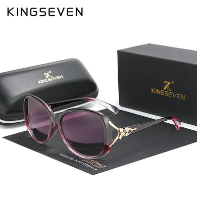 KINGSEVEN HD Polarized Sunglasses - Retro Big Frame Luxury Designer Eyewear for Women