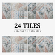 Load image into Gallery viewer, 24pcs/set Light Color Tiles Sticker Wall Stickers Kitchen Bathroom Home Renovation Wallpaper Waterproof Self-adhesive Wall Decal