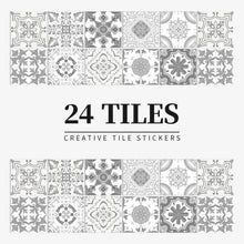 Load image into Gallery viewer, 24pcs/set Light Color Tiles Sticker Wall Stickers Kitchen Bathroom Home Renovation Wallpaper Waterproof Self-adhesive Wall Decal
