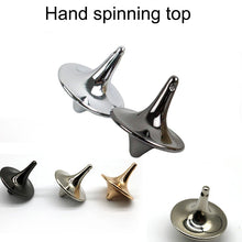 Load image into Gallery viewer, Metal Gyro Spinning Top – Silver Cyclone Fidget Toy, Stress Relief for Kids &amp; Gifts