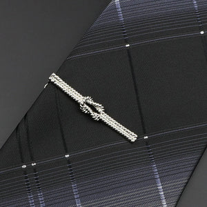 Men's Stainless Steel Tie Clip - Animal Tool Shape Chrome Luxury Wedding Accessory