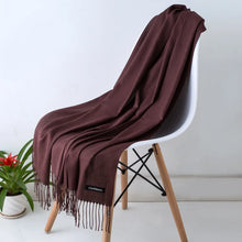 Load image into Gallery viewer, Desgine Brand Solid Women Cashmere Scarf Autumn Winter Warm Shawls Wraps 2024Men's Pashmina Tassels Scarves Female Foulard Mujer