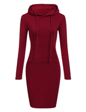 Load image into Gallery viewer, Ladies Dress Autumn Women Hooded Dresses Hoodies Women Sweatshirts Women Hoodies Dress Tops Ladies Clothing