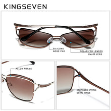 Load image into Gallery viewer, KingSeven Women&#39;s Square Rimless Sunglasses Designer Fashion Shades with Box