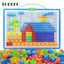 Load image into Gallery viewer, 296-Piece Mushroom Nail Beads 3D Puzzle Board - Educational Games for Kids