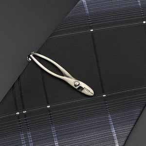 Men's Stainless Steel Tie Clip - Animal Tool Shape Chrome Luxury Wedding Accessory