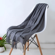 Load image into Gallery viewer, Desgine Brand Solid Women Cashmere Scarf Autumn Winter Warm Shawls Wraps 2024Men's Pashmina Tassels Scarves Female Foulard Mujer