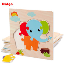 Load image into Gallery viewer, Baby Wooden 3D Puzzles Tangram Shapes Learning Educational Cartoon Animal Intelligence Jigsaw Toys For Children Gift