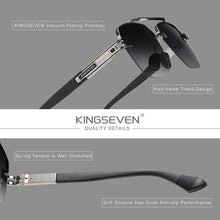 Load image into Gallery viewer, KINGSEVEN Polarized Gradient Sunglasses Men Women Semi-Rimless Square Retro Eyewear