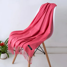 Load image into Gallery viewer, Desgine Brand Solid Women Cashmere Scarf Autumn Winter Warm Shawls Wraps 2024Men's Pashmina Tassels Scarves Female Foulard Mujer