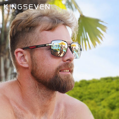 KINGSEVEN 2023 Design Polarized Sunglasses Mirror Coating Men's Glasses