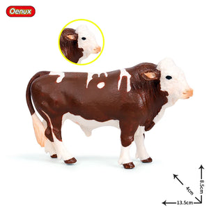Cute Farm Animals Milk Cow Cattle Calf Angus Bull OX Buffalo Model Action Figures Toy