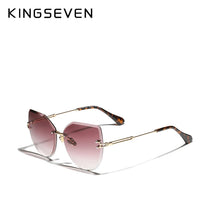 Load image into Gallery viewer, KingSeven 2023 Cat Eye Sunglasses: Fashion Rimless Gradient Vintage Shades