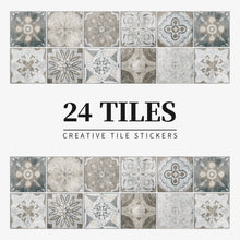 Load image into Gallery viewer, 24pcs/set Light Color Tiles Sticker Wall Stickers Kitchen Bathroom Home Renovation Wallpaper Waterproof Self-adhesive Wall Decal