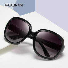 Load image into Gallery viewer, FUQIAN Brand Design Elegant Polarized Oversized Round Sunglasses Women Simple Fashion Big Plastic Ladies Sun Glasses UV400