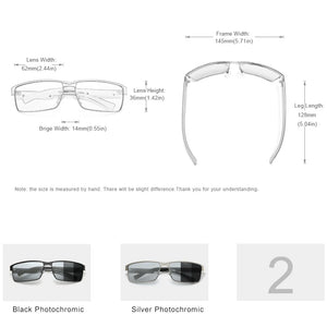 KINGSEVEN UV400 Photochromic Polarized Sunglasses Men Women Fashion Pilot Glasses