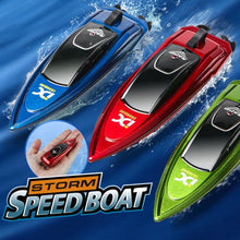 Load image into Gallery viewer, Mini RC Boat 5km/h - High Speed Remote Control Ship with LED Light, Perfect Pool Toy